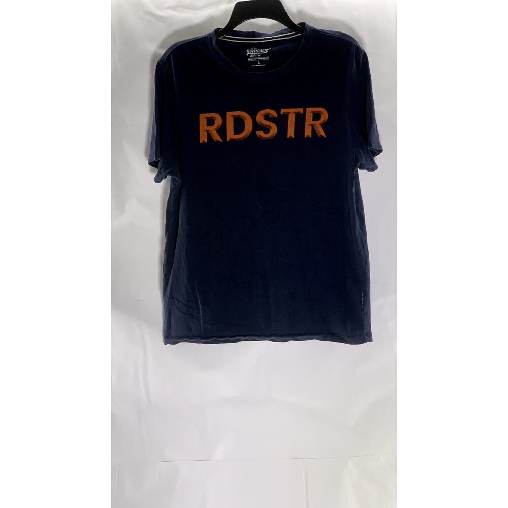 THE ROADSTER LIFE CO. Women's Navy-Orange "RDSTR" Logo Short Sleeve Top SZ L